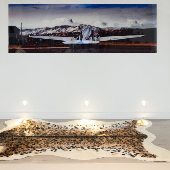 Luxe Home Decor Classic Faux Hide Rug | 1-Piece | El paso leopard | 5.25'x7.5' - Picture 3 of 4